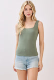 Double Layer Square Neck Tank Top