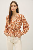 Woven Print Top