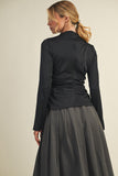 High Neck Ruched Top