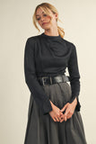 High Neck Ruched Top