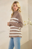 Mockneck Stripe Sweater