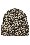 Leopard Print Cuff Beanie