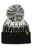Geometric Pattern Knit Beanie