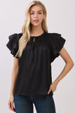 Double Ruffle Sleeve Top