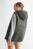 Longline High Neck Padded Vest