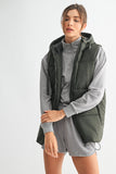 Longline High Neck Padded Vest
