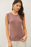 Basic Solid Cotton Cap Sleeve Tank Top