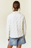 Ruffled Over-sized Button-down Jacket