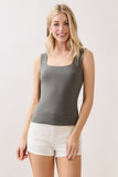 Double Layer Square Neck Tank Top