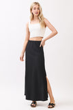 Bias Maxi Skirt With Side Slit