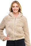 Sherpa Zip Up Hoodie Jacket