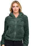 Sherpa Zip Up Hoodie Jacket