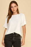 Solid Ribbed Basic Top