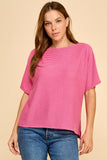 Solid Ribbed Basic Top