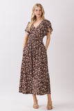 Smocking Band Wide Midi Dress