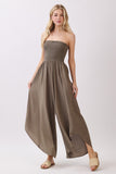 Front And Back Smocked Jumpsuit