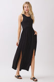 Sleeveless Slitted Dress