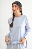 Luxe Sand Wash Rib Raglan Tee