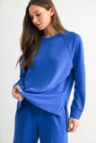 Luxe Sand Wash Rib Raglan Tee