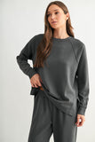 Luxe Sand Wash Rib Raglan Tee