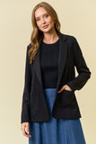 Notched Collar Soft Brushed Cardigan
