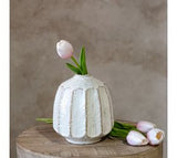 5.5" White Scallop Vase