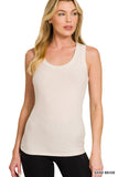 Ribbed Scoop Neck Tank Top