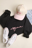 Mama Ribbon Embroidered Sweatshirt