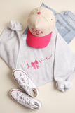 Love With Bow Embroidered Sweatshirt