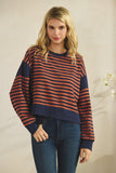 Stripe Cloudy Knit Top