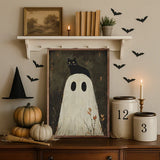 Ghost With Cat On Head - 24x36
