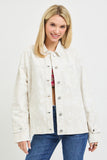 Contrast Collar Oversized Jacket