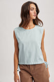 Side Tie Hem Sleeveless Top