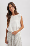 Side Tie Hem Sleeveless Top