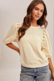 Lace All Point Terry Half Sleeve