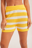 Ribbed Waistband Pull-on Sweater Shorts