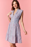 Multi Stripe Dolman Mini Dress