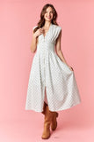 Polka Dot Zip Up Dress