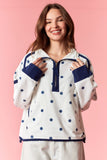 Polka Dot French Terry Pullover