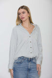 Stripe Long Sleeve Collared Shirt