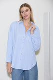 Stripe Long Sleeve Collared Shirt