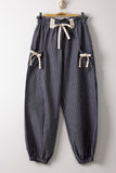 Bow Detail Stripe Woven Pants