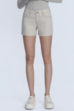 Mid Rise Stripe Mom Shorts