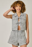 Railroad Pinstripe Denim Vest