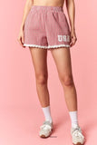Eyelet Lace Usa Patch Shorts