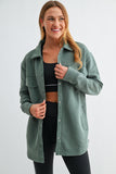 Snap On Shacket With Pockets