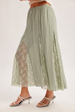 Lace Detail Maxi Skirt