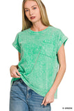 Halo Snow Washed Cuffed Short Sleeve Tee