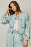 Gathered Bomber Jacket