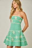 Embroidered Fit & Flare Dress